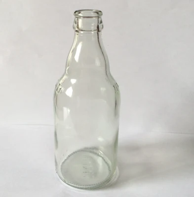 Botella de vidrio de pedernal de 340 ml para bebidas, cosméticos, cristalería para contenedores de alimentos