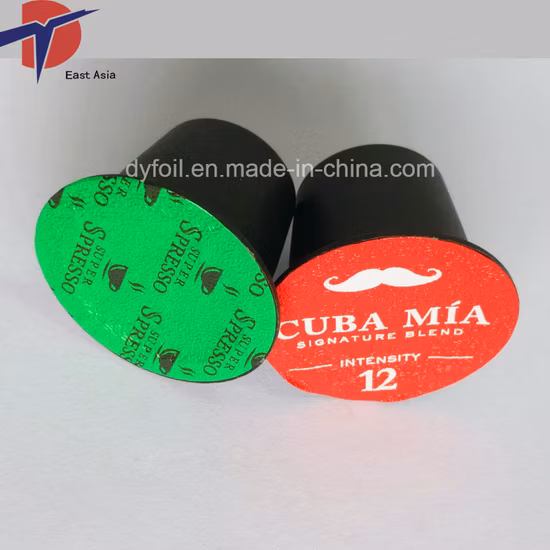 Tapas de cápsulas de café de plástico de aluminio