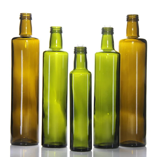 Botellas de aceite de oliva de vidrio de vinagre cuadrado de cocina de alta calidad 750ml 1000ml