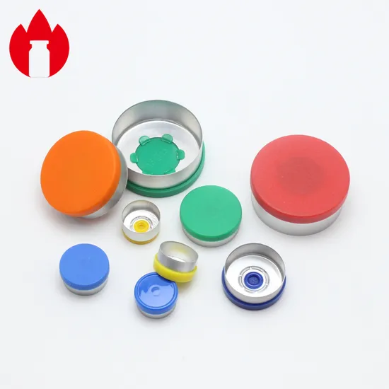 13 mm 15 mm 20 mm 28 mm 32 mm Plástico de aluminio farmacéutico Tapa abatible para vial de inyección